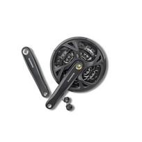 SHIMANO / FC-M371 / 44–32–22T, 170 mm / 3x9 pavarų / Black / Švaistikliai su priekiniais dantračiais