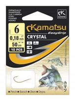 Žūklės kabliukai Kamatsu HAKI CRYSTAL GOLD Nr. 10 su pavadėliu