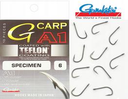 Karpių kabliukai GAMAKATSU A1 G-Carp Specimen Nr. 6, teflonuoti, 10 vnt.