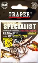 Kabliukai Traper Specialist ISEAMA RING 1/0, 9 vnt., lydekoms, ešeriams, karpiams