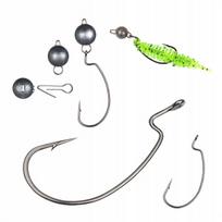 Žvejybinis kabliukas SAHIDO OFFSET PRECISION 4#, stiprus, žvejybai spiningu, lydekoms