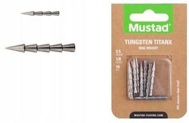 Volframinis svarelis MUSTAD Nail TitanX, juodas, 1 g