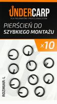 Žiedai greitam tvirtinimui UnderCarp, L dydis, 10 vnt.