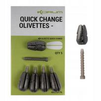 Slyvos formos svareliai Korum Quick Change, 5 g, 6 vnt.
