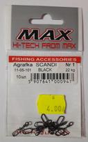 Žiogelis MAX Fishing Team, dydis 1, juodas