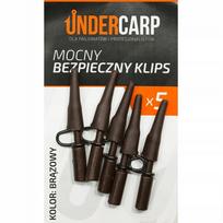 Karpių klipsai UnderCarp Strong Secure, rudi, 5 vnt.