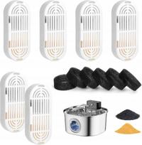 6 anglies filtrų ir 6 kempinėlių rinkinys kačių fontanui
