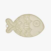 Gyvūnų laižymo kilimėlis Fiboo Fishka, smėlio spalvos, 1 vnt.