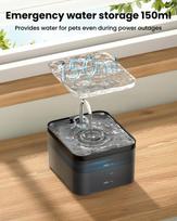 Katinų girdykla 2,2 l su LED, filtru, tyliai veikianti, lengvai valoma