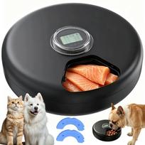 Automatinis kačių ir šunų maisto dozatorius su aušinimo funkcija, 0,2 l, juodas
