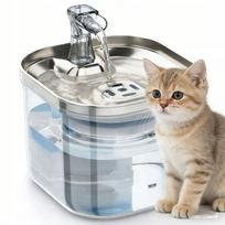 Automatinis vandens fontanas katėms ir šunims su filtru, tylus, palaiko pastovią temperatūrą