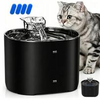 Automatinis kačių vandens fontanas, 2,2 l, su baterija ir elektros maitinimu