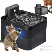 Automatinis vandens fontanas šunims ir katėms, 2,2 l, su filtru ir judesio jutikliu