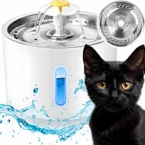 Automatinis tylus šuniukų ir kačių girdytuvas su filtru, 2,4 l