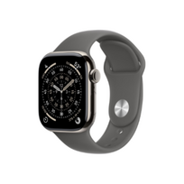 Apple Watch Series 11 GPS + Cellular 42mm Natural Titanium Case with Stone Grey Sport Band - S/M | MF8M4ET/A