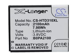 2100 mAh for HTC B0PA2100,35H00211-01M,35H00221-01M,35H00211-00M-V