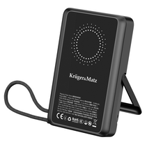 Išorinė baterija 10 000 mAh, magnetinis tvirtinimas, USB-C laidas ir jungtis, maks. 20W, CCC