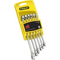 Stanley combination wrench set Chrome, 6 pieces (with wall holder)
