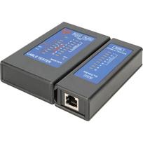 Digitus Single-sided cable tester for RJ45 network cables (black, with protective case)