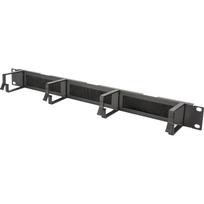Digitus cable management panel with brush strips for 483 mm (19") cabinets (black, 1 U)