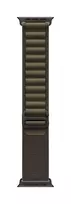 49mm Dark Olive Alpine Loop - Medium - Black Titanium Finish