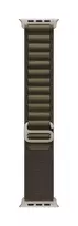 49mm Dark Olive Alpine Loop - Medium - Natural Titanium Finish
