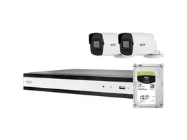 ABUS PoE vaizdo stebėjimo rinkinys: 2 „Mini-Tube“ kameros + NVR 4Ch.TVVR36402D