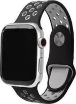 Sport Silicone Strap Apple Watch 38/40/41mm Black-Grey