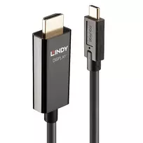 Lindy 43315 vaizdo kabelio adapteris 5 m C tipo USB HDMI A tipo (standartinis) Juoda
