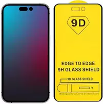 "9D Curved Full Glue Screen Protector Apple iPhone 14 Pro" Black