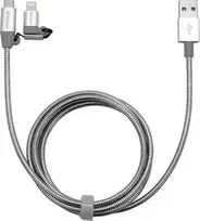 2in1 Lightning/Micro USB Stainless Steel Cable