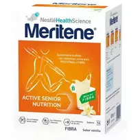 MERITENE Active Senior Nutrition Vanilla Flavored Shake, High in Fiber, 14 Sachets