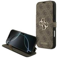 GUESS Etui Book 4G Metal Logo for iPhone 18 Pro Max / 17 Pro Max brown