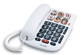Alcatel TMAX10+ laidinis stacionarusis telefonas, baltas