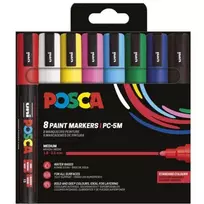 POSCA Uni-Ball Marker UNI PC-5M 8-Piece Set Basic (182558)