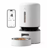 PETLIBRO Granary WiFi Feeder 5L Baltas – automatinis šėrykla su programėle, 10 šėrimų per dieną, balso įrašu ir nerūdijančio plieno dubeniu