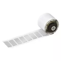 BRADY M710 etikečių spausdintuvo etiketės – baltas poliesteris, 31,75 mm x 25,4 mm, nuolatiniai klijai, 2500 etikečių/ritinyje