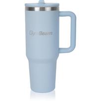 GymBeam Thermo Tumbler nerūdijančiojo plieno puodelis su šiaudeliu spalva Blue 1 vnt.
