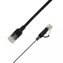 LinkIT Plokščias U/UTP Cat6A Ethernet tinklo kabelis, 4m, juodas UTP-FL6A-00400-BLK