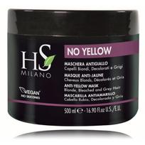 HS MILANO No Yellow Anti-Yellow Mask geltonus tonus neutralizuojanti kaukė šviesiems / žiliems plaukams, 500 ml