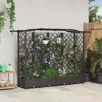 Pakeltas lovas su trelėmis ir stogu Ruda 203,5 x 40 x 123 cm PP