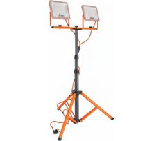 LED prožektorius su stovu 2xLED/50W/230V 4500K IP65 oranžinis