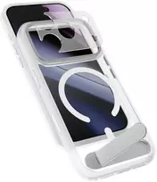 Epico HeroStand Pro Mag+ dėklas iPhone 17 Pro Max/18 Pro Max su sulankstomu stovu – matinis permatomas