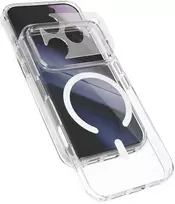 Epico Hero Mag+ dėklas iPhone 17 Pro/18 Pro – suderinamas su Qi2 ir MagSafe – permatomas (dirželiai per petį ir fotoaparato salelės apsauga)