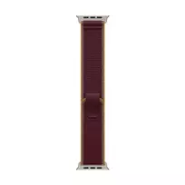Apple 49mm Burgundy Trail Loop - M/L - Natural Titanium Finish