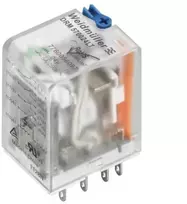 Relė 12VDC, 5A, 4CO, su indikacija+TEST, Weidmuller