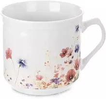 Keraminis puodelis su aguonų motyvu, įvairiaspalvis, 650 ml, 14 × 11 × 10 cm
