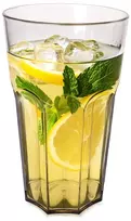 Stiklinė gėrimams 700 ml, skaidri su juodu atspalviu, 10 × 10 × 16 cm