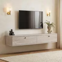 TV staliukas, „Hanah Home“, travertinas, 160 x 25 x 25