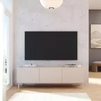 TV staliukas, Hanah Home, smėlio spalvos, 150 x 47,3 x 36,8 cm